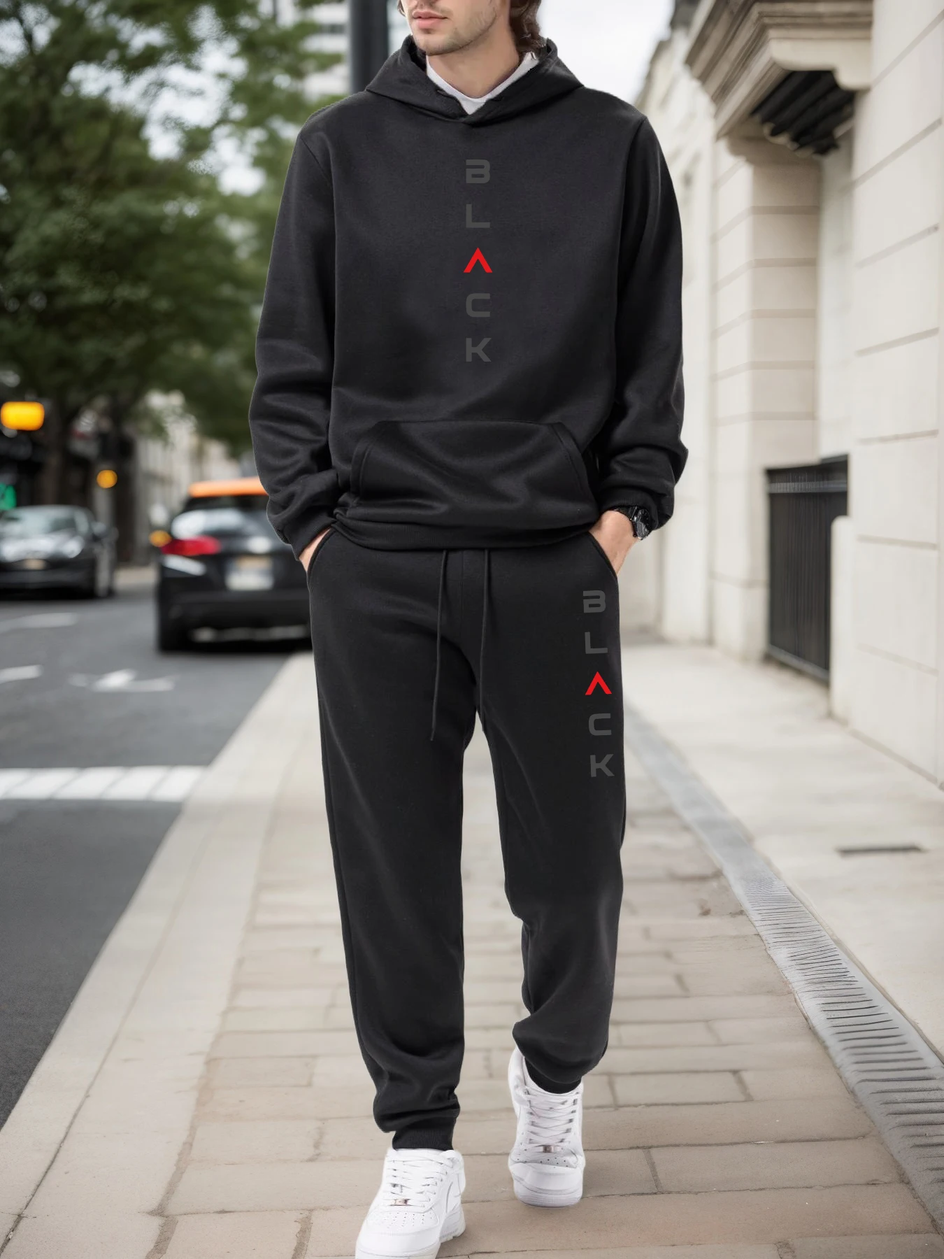 Outdoor Sports Outfit - Fashion Mens Tracksuit Casual Hooded Sweatshirt