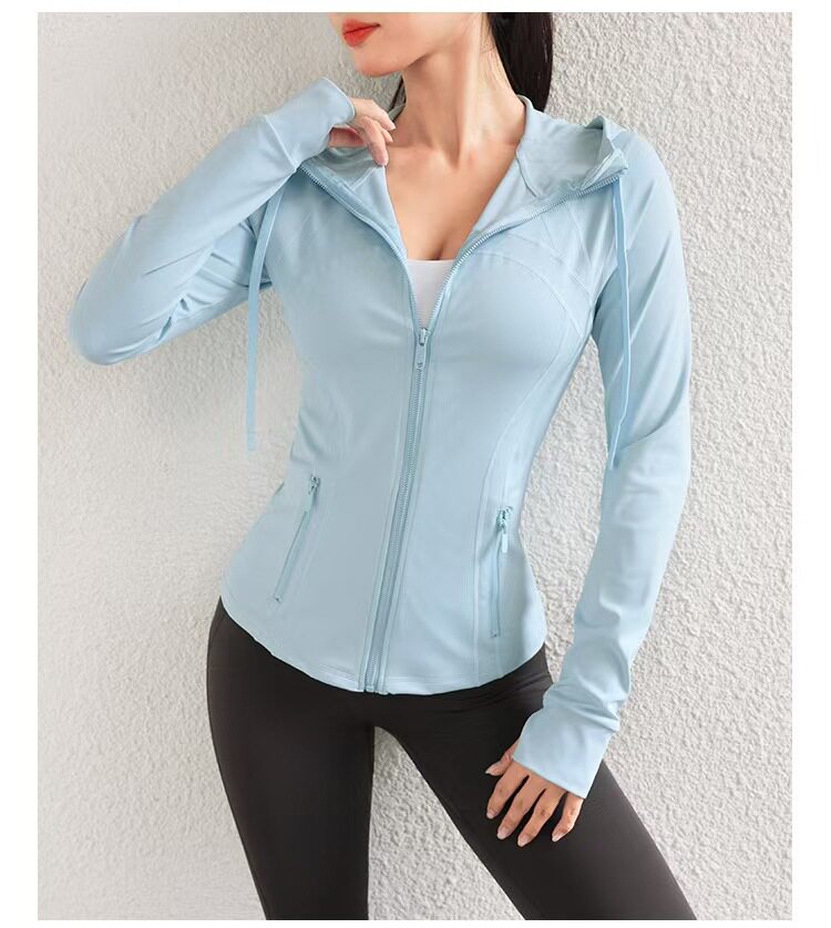 Outdoor Sport Hoodie - Women's Long-Sleeved Yoga Jacket Slimming Fitness