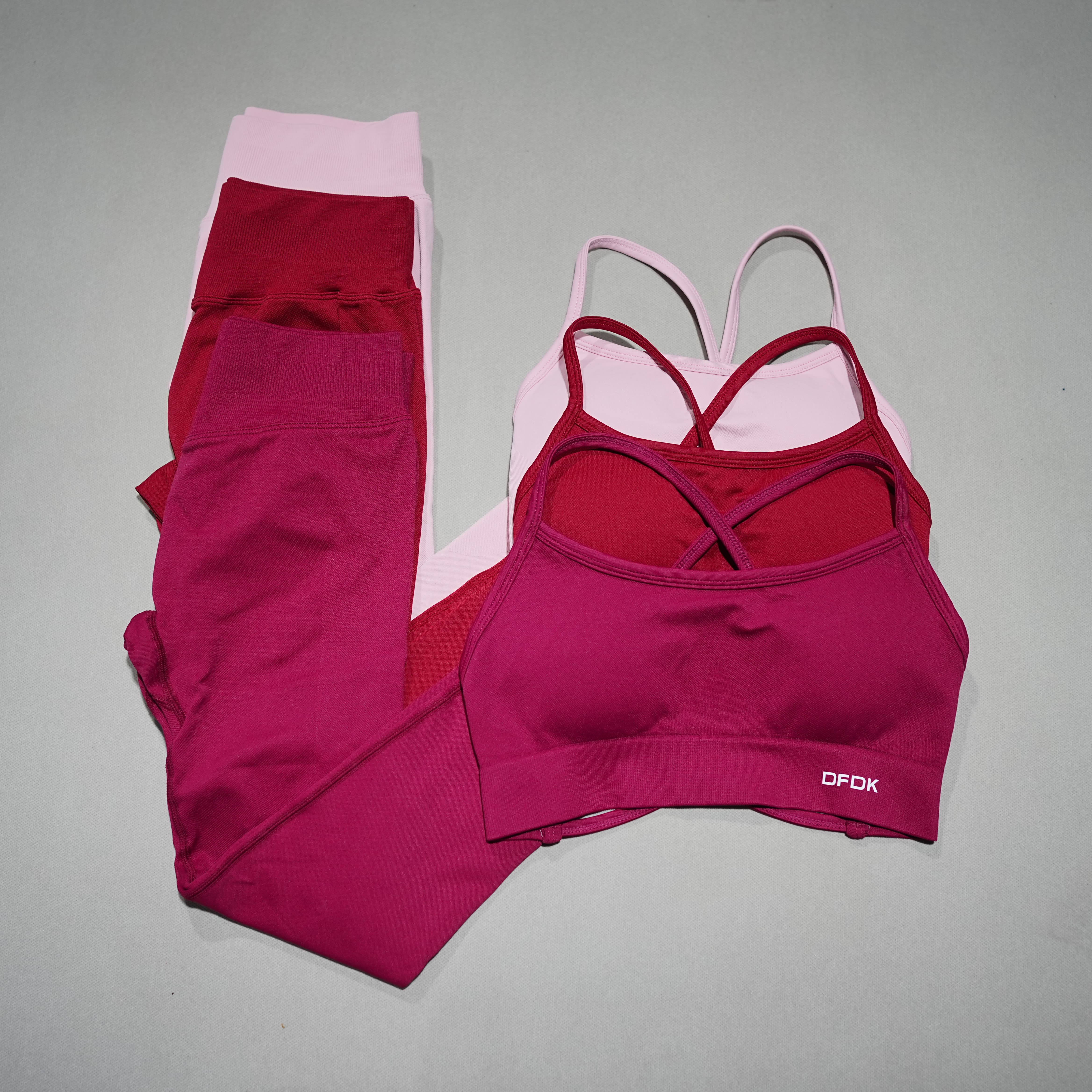 Outdoor Sport Leggings - DFDK Women Seamless 2Pcs Workout Suit