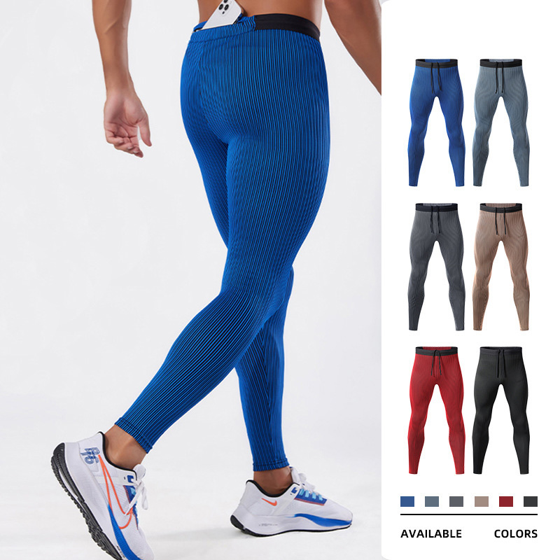 Outdoor Sport Leggings - Men Outdoor Running Tights Pocket GYM