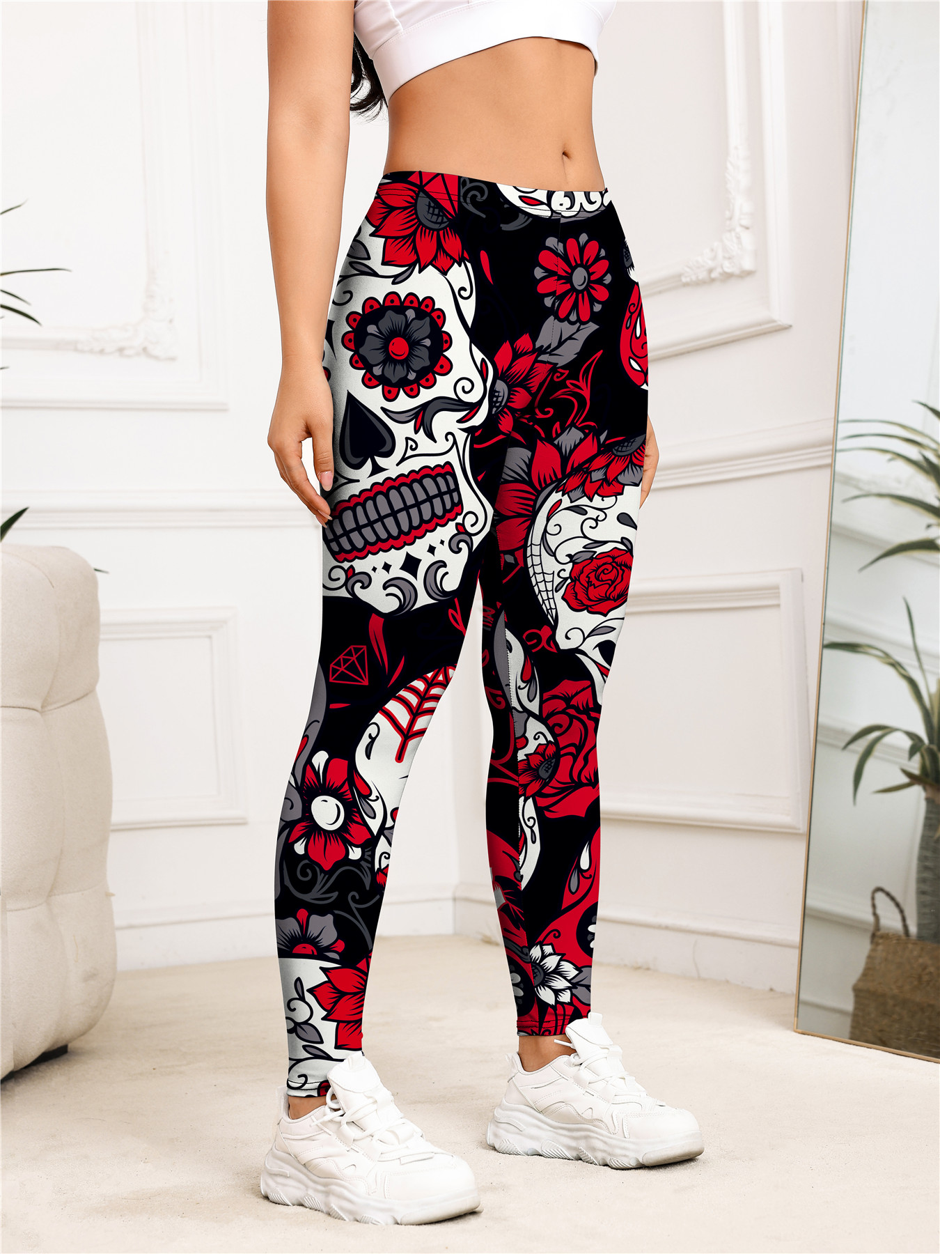 Ladies' high-waisted skeleton  - đánh giá và giá Outdoor Sport Leggings