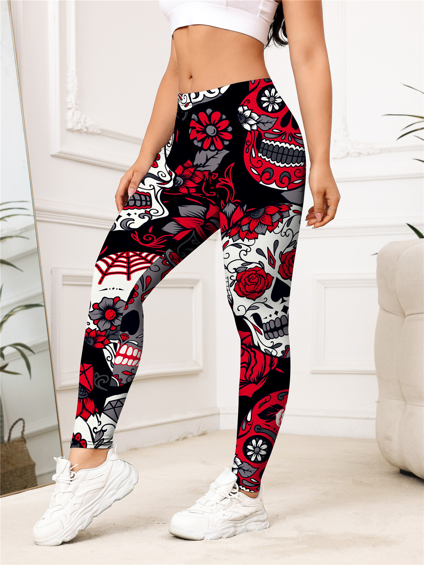 Ladies' high-waisted skeleton  - đánh giá và giá Outdoor Sport Leggings