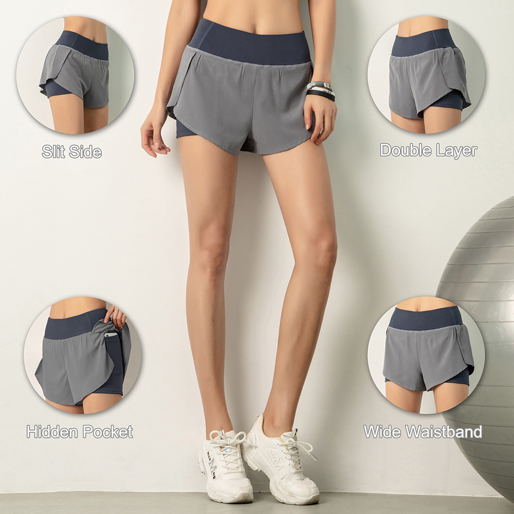 Women Running Shorts 2-in-1 wi - đánh giá và giá Outdoor Sport Leggings