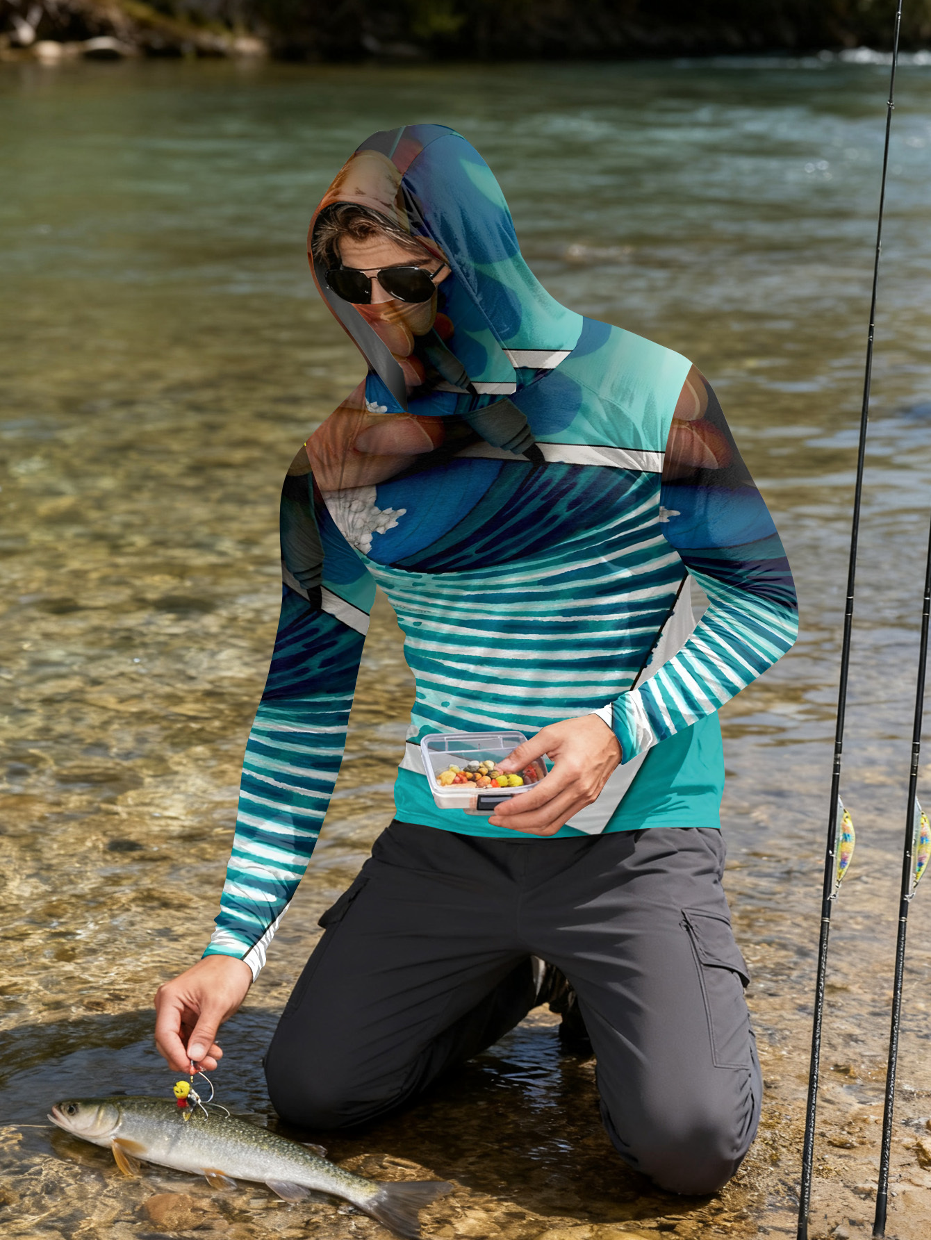 Fishing hooded sweatshirt men' - đánh giá và giá Outdoor Sport Is