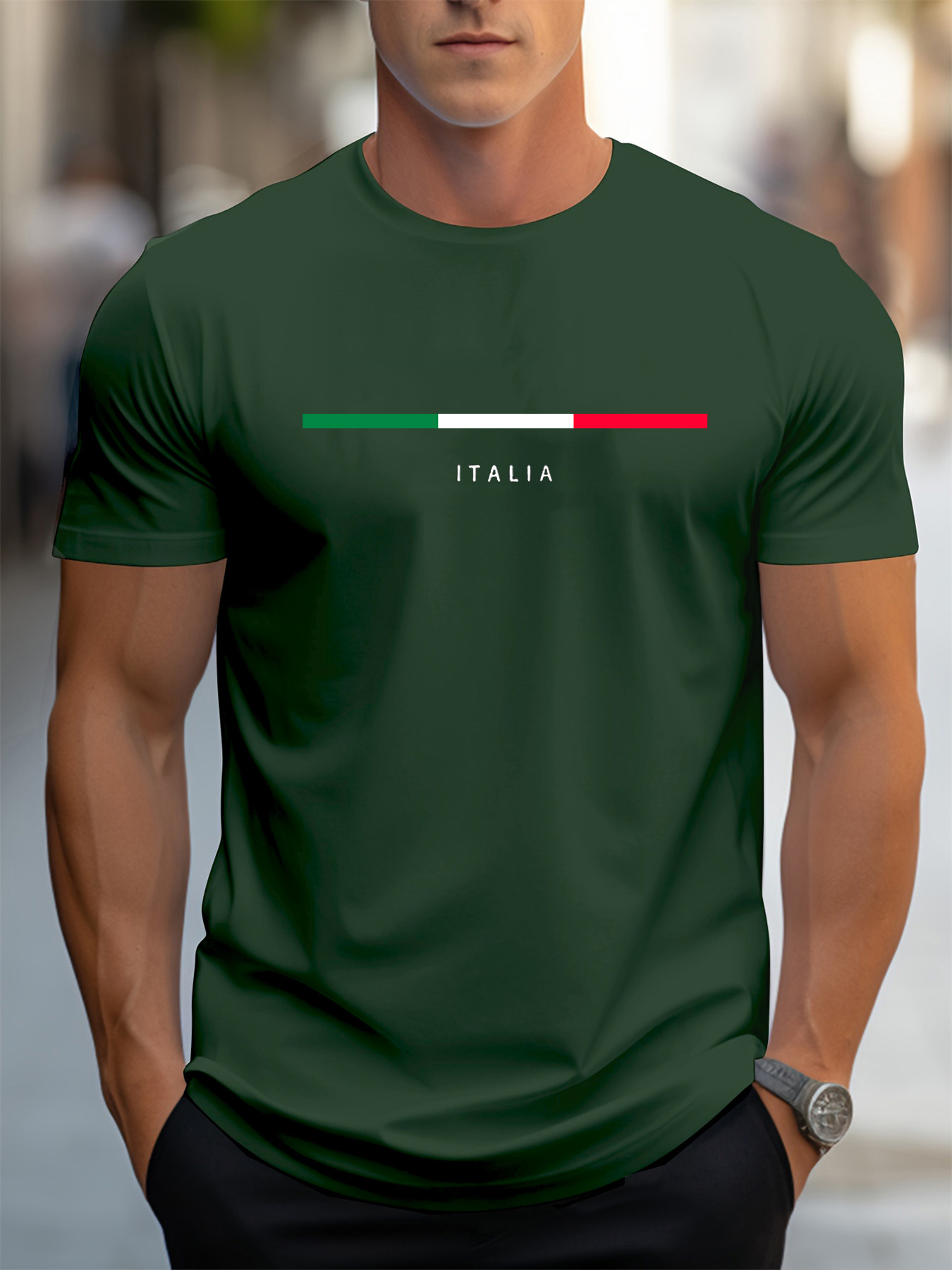 Men Round Neck Tee Loose Plus  - đánh giá và giá Outdoor Sport Is